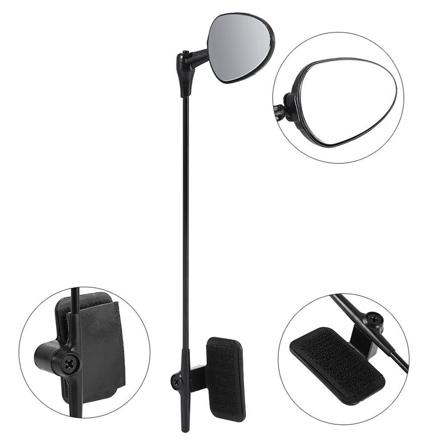 Univesal Bike Helmet Mirror Adjustable MTB Road Bicycle Cycling Rear View Mirror Motorcycle Helmet with Crystal Bike Clear View