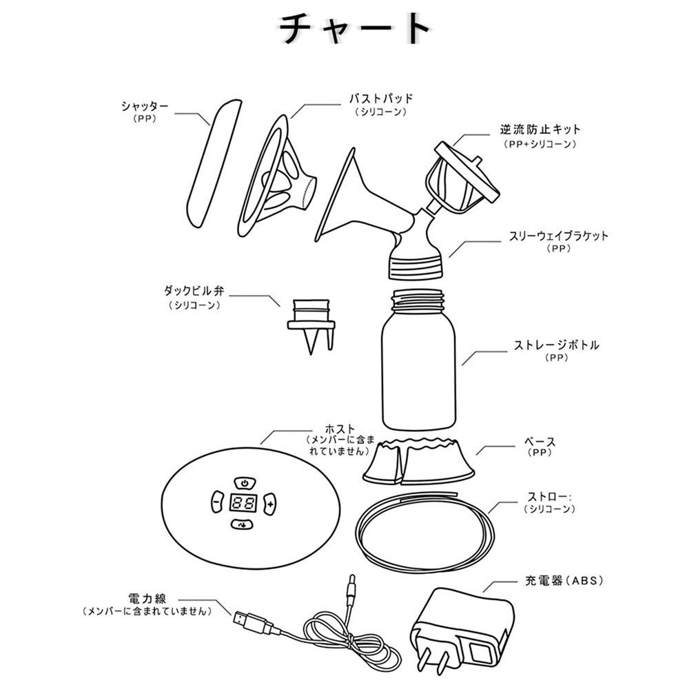 Maman automatique sans BPA tire-lait avec bouteille de lait USB puissant mamelon aspiration sein électrique facile propre tire-lait JP Plug