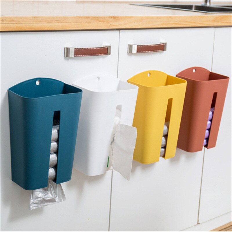 Tissue Storage Box Wall-mounted Paper Towel Holder Garbage bag sorting box Toilet Tissue Paper Extraction Dispenser @C