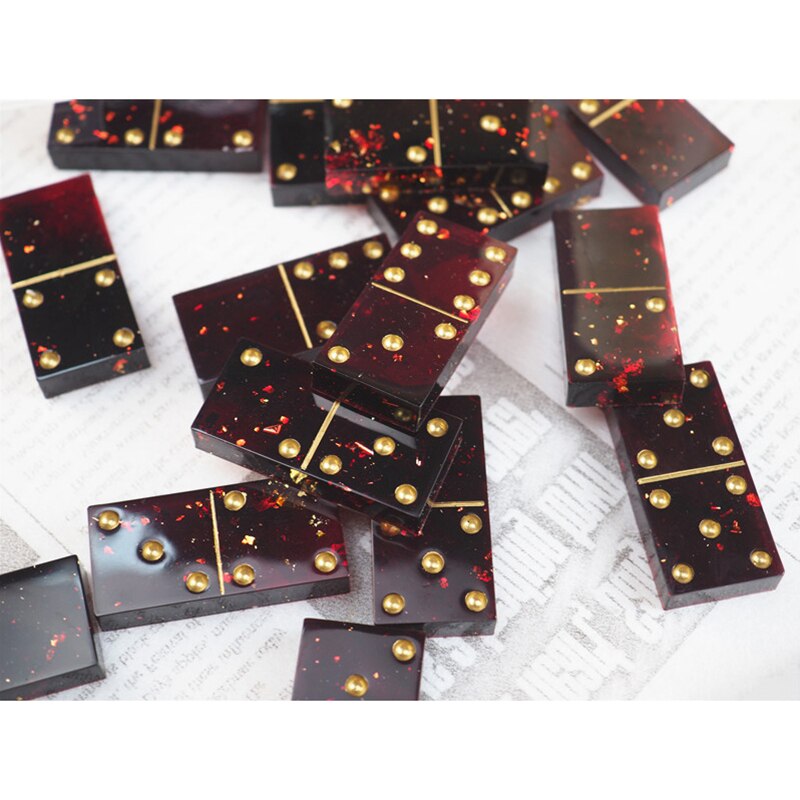 DIY Silicone Epoxy Resin Handmade Molds Kit Fun Art Crafts For Dominoes Shape WXV