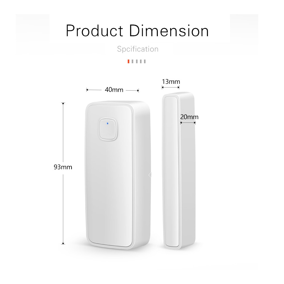 Alarmest Wifi Deur Sensor Smart Home Draadloze Wifi Deur Sensor Met Alexa Google Home Alarm Security Power Door Tuya