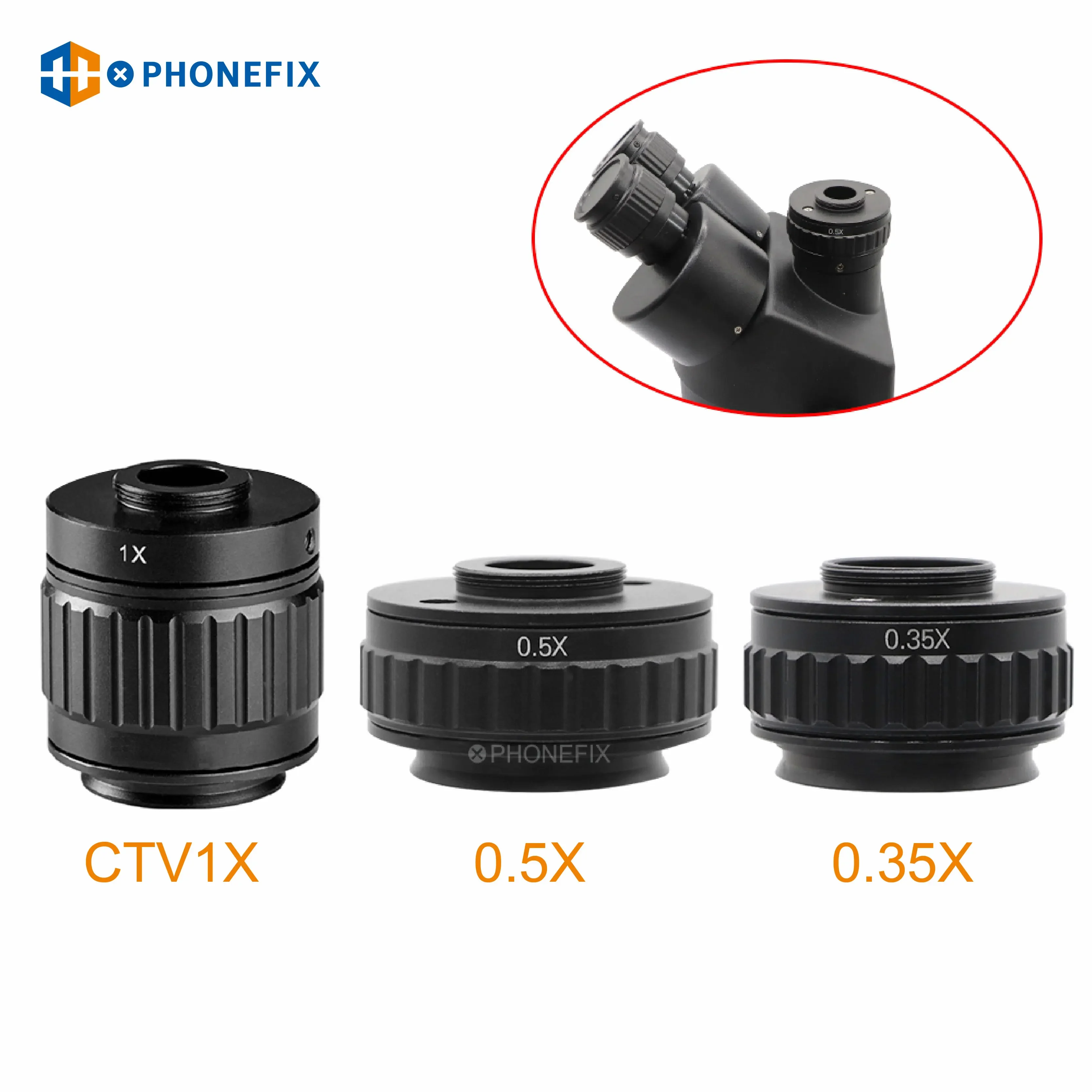25mm to 38mm CTV 1X 0.35X 0.5X Microscope Lens Foc... – Grandado