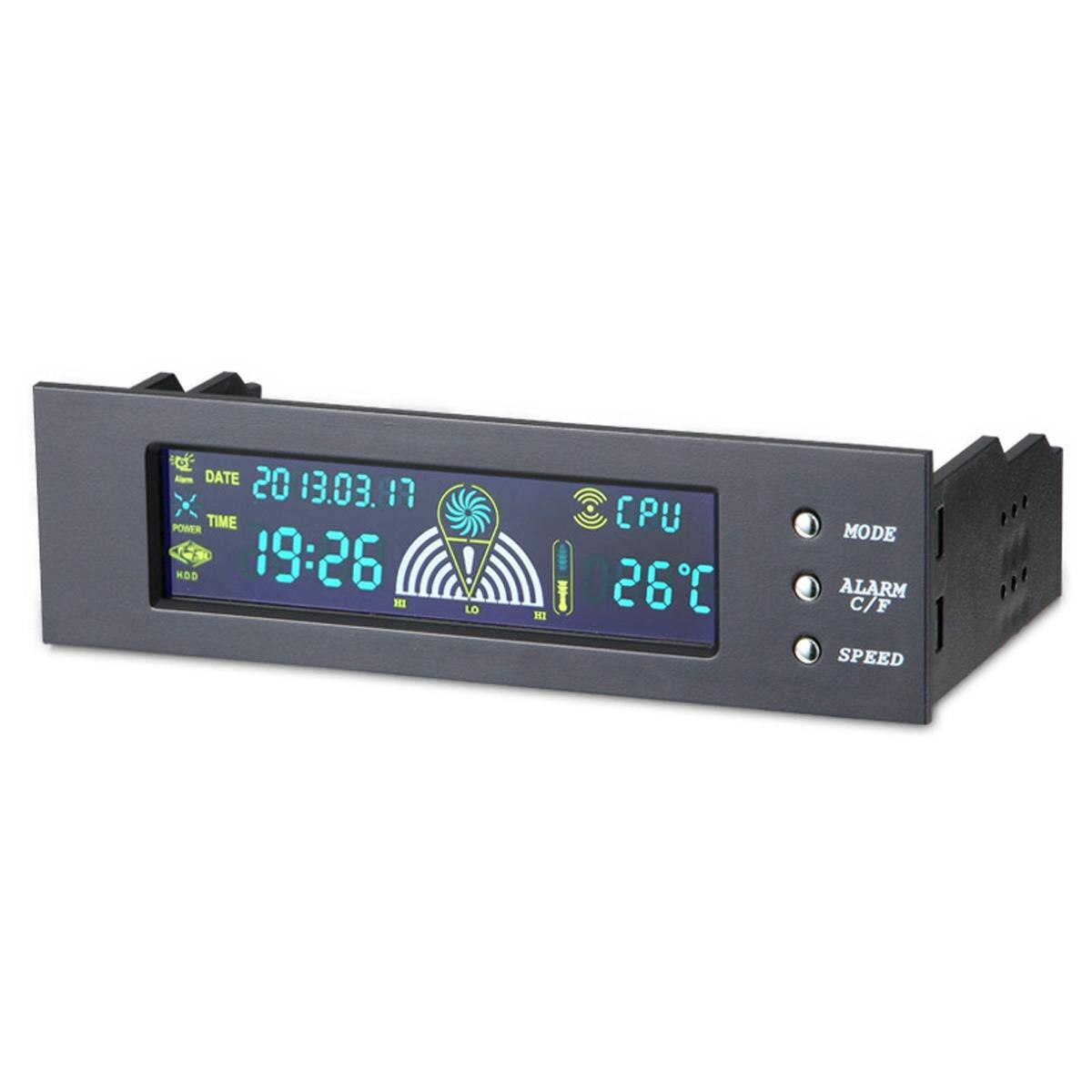 5.25in Bay Front Lcd Panel 3 Fan Speed Controller Cpu Temperatuur Sensor
