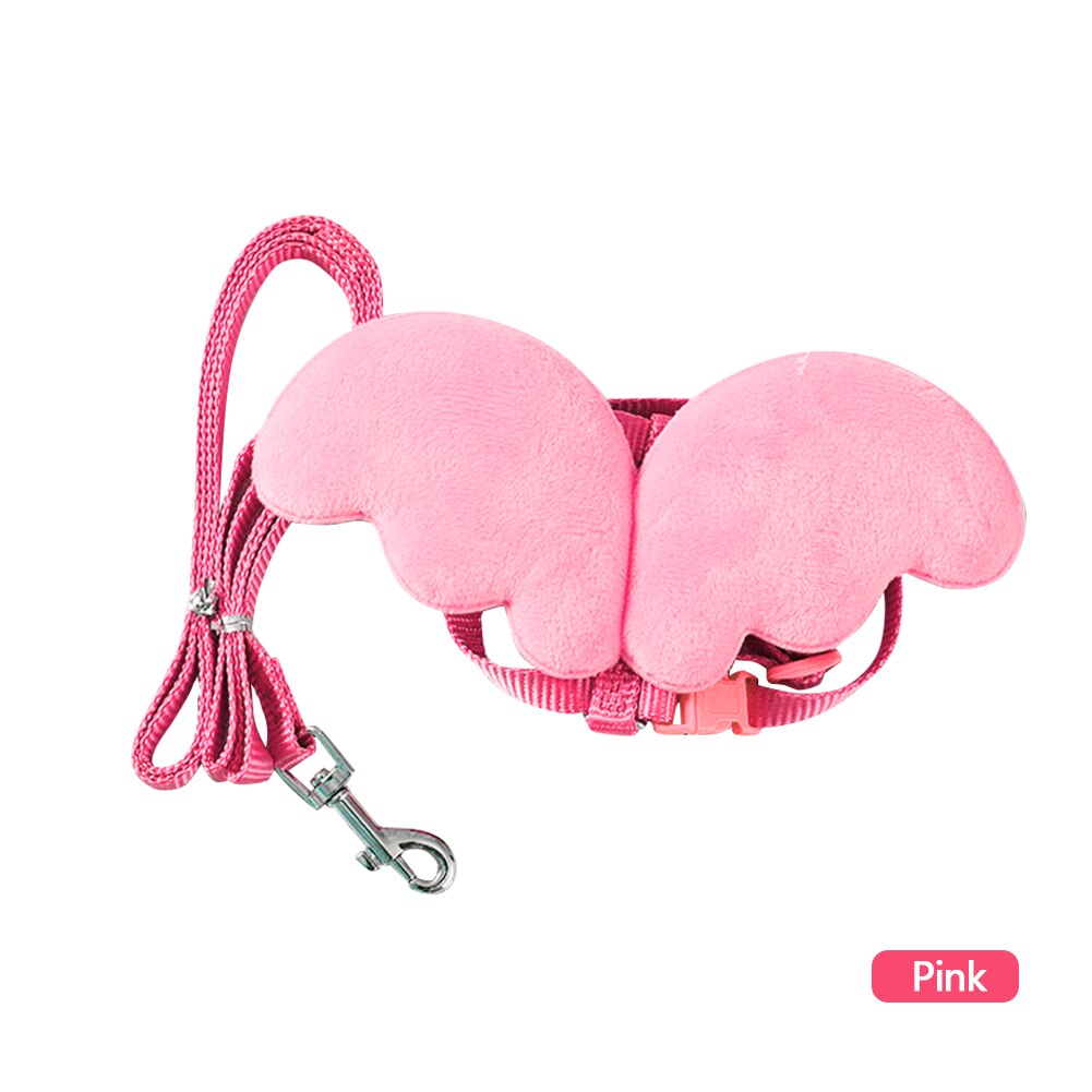 Correa transpirable para gatos, conejos, patos y aves de corral, arnés para mascotas con entrenamiento a juego para caminar, ganso y pato: Pink-XS