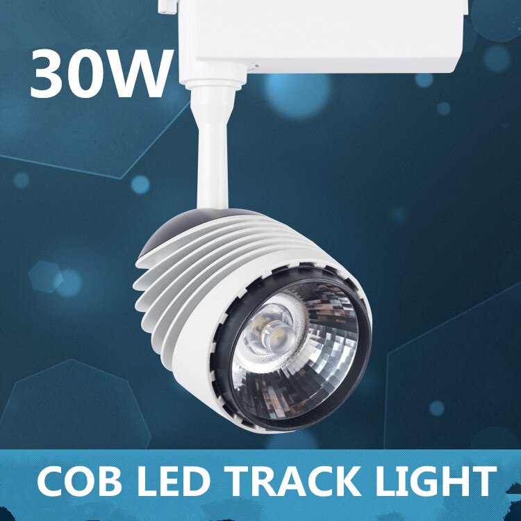 Las nuevas luces de pista led COB engineing para ropa resaltan los puntos de venta de fábrica de azulejo de pie de 30W AC90-260V