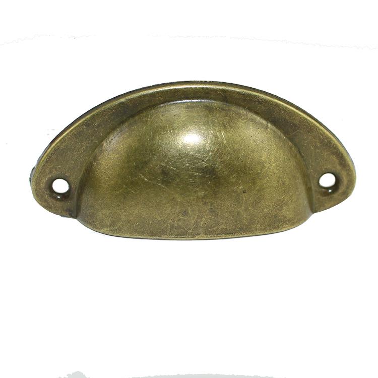 Retro Metal Kitchen Drawer Cabinet Door Handle Furniture Knobs Handware Cupboard Antique Brass Shell Pull Handles Door Handle: Yellow Bronze