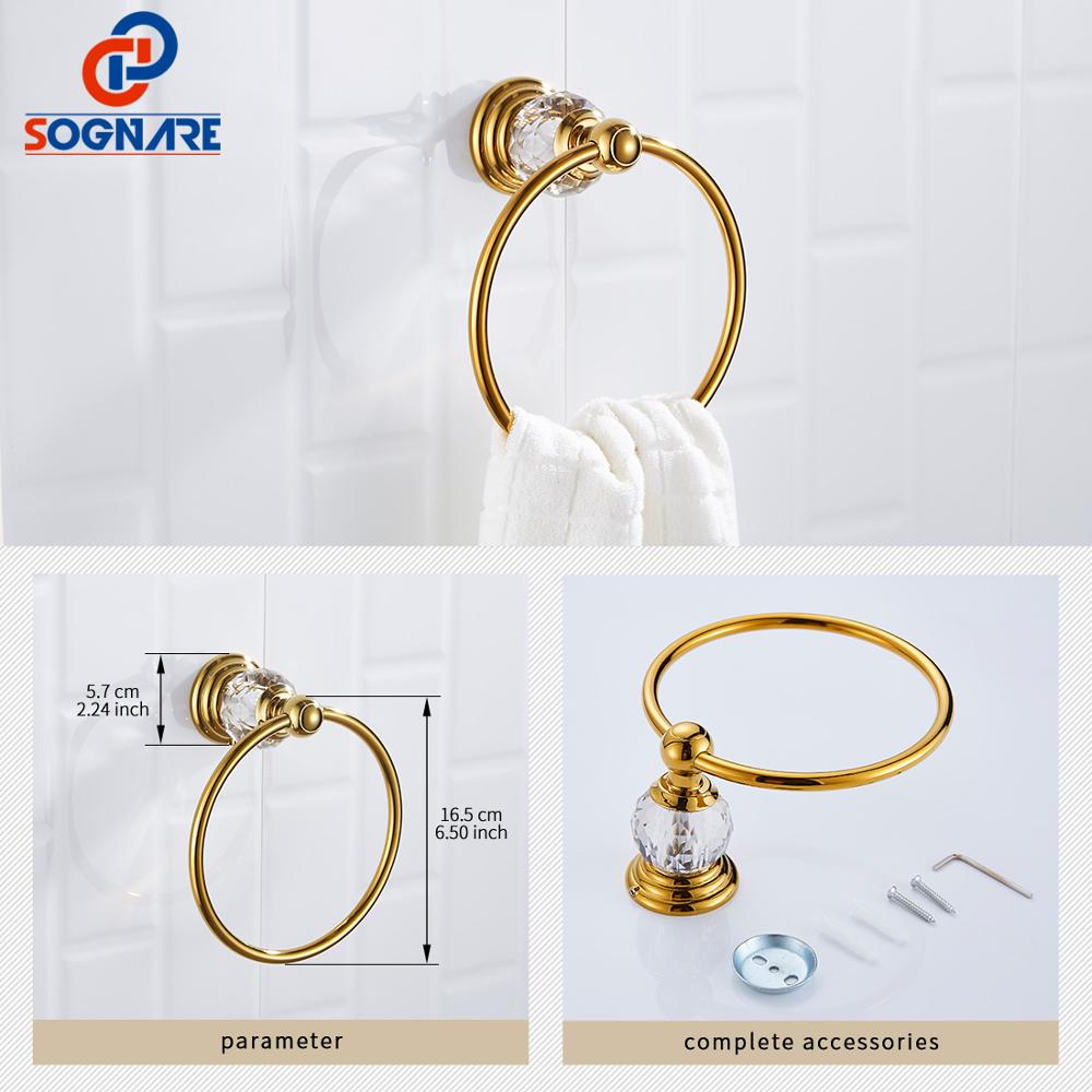 Luxury Gold Crystal Bathroom Accessories set 6pcs Bath Hardware Sets Wall-mounted Soap Holder,Towel Rail,Toilet Paper Holder