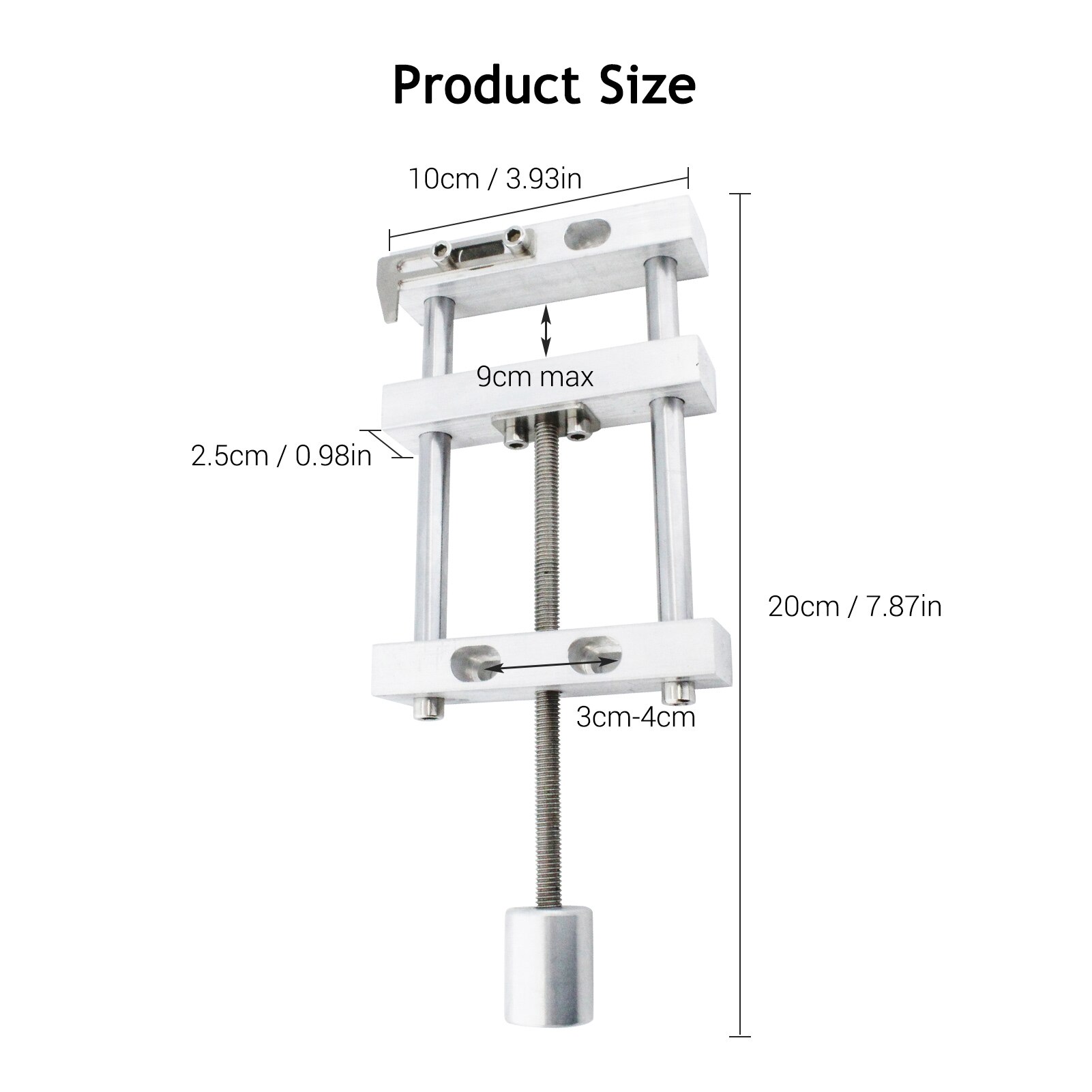 3.5 Inch Mini Drill Press Vise Metal Bench Vise Table Flat Clamp C Clamp for Carving Walnut Metal Engraving Woodworking Tools