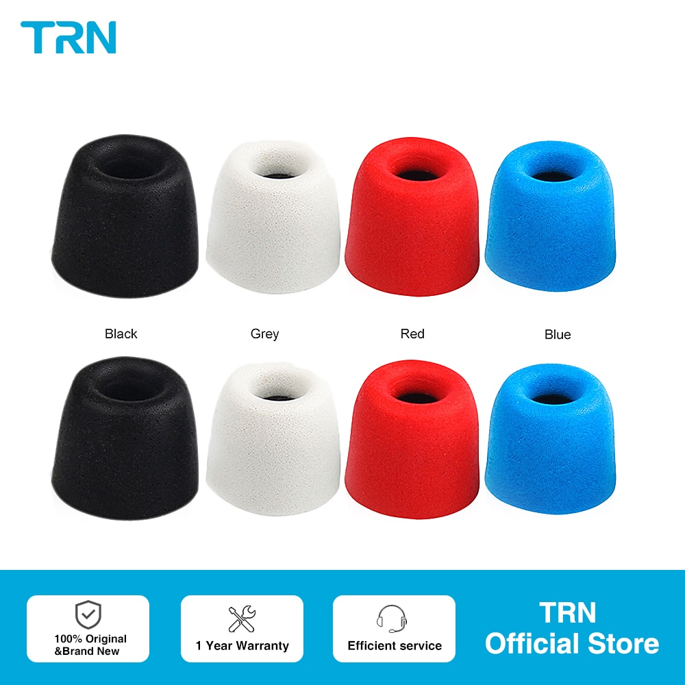 TRN 1Pairs (2pcs) Bawełniane nauszniki z pamięcią słuchawek Chronic rebound zatyczki do uszu gąbka Memory Earphone earmuff v90 MT1 vx pro TA2