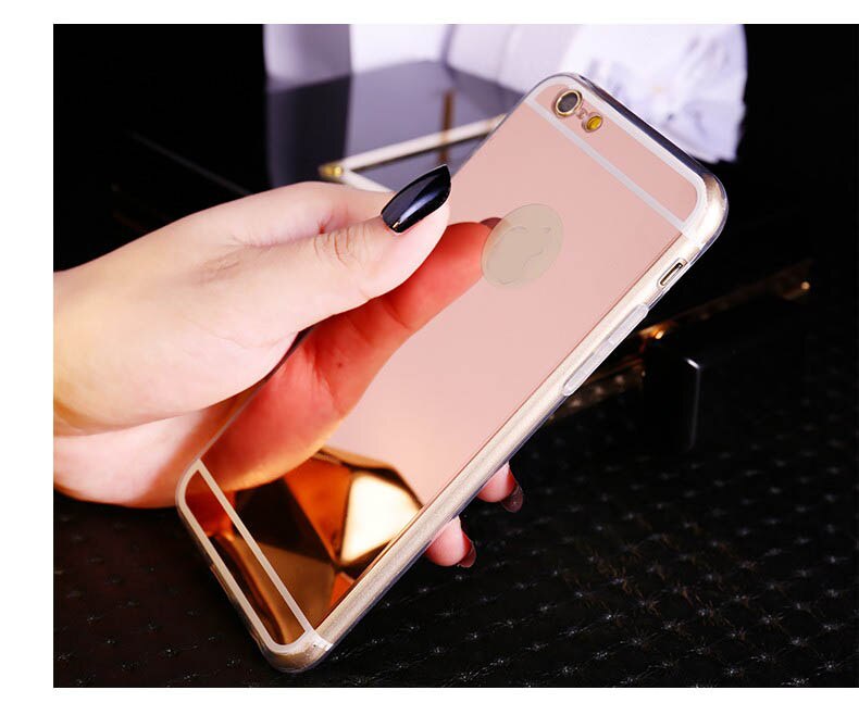 Luxus Spiegel Soft Clear TPU Fall Für iPhone 7 7Plus & iPhone 6 6 Plus 5se 5s 5 4 4s Abdeckung Zurück Fälle