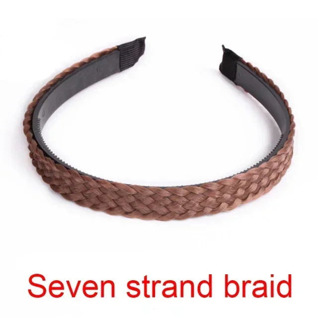 Diademas de peluca torcida para mujer, trenzas anchas de espina de pescado, diademas hechas a mano, aro para la cabeza, accesorios para el cabello,: Marfíl