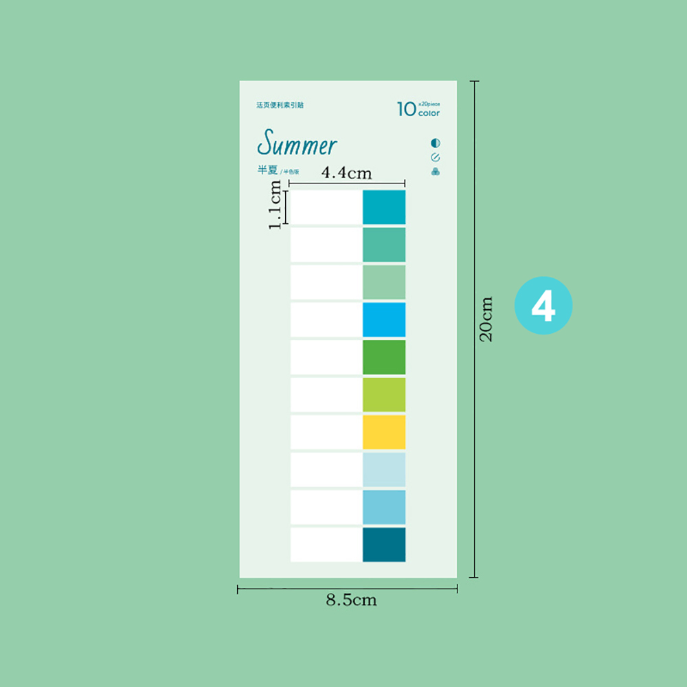 200 Sheets Colorful Sticky Notes Index Stickers Planning Reminder Memo Pad Bookmarks Notepads School Office Stationery: pink