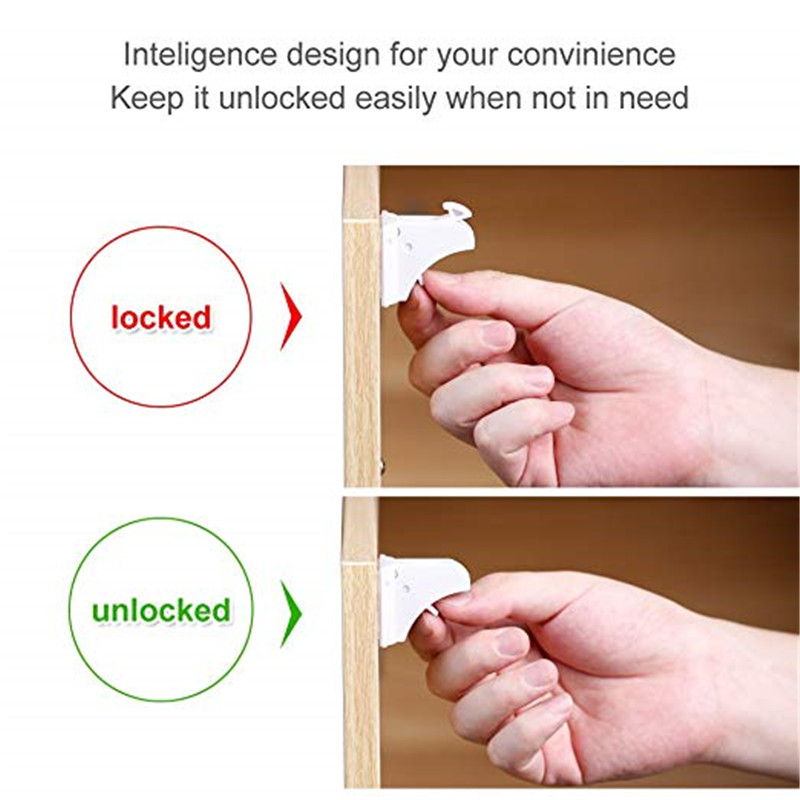 Magnetic Child Lock 8 Locks Baby Safety Baby Protections Cabinet Door Lock Kids Drawer Locker Security Invisible Locks