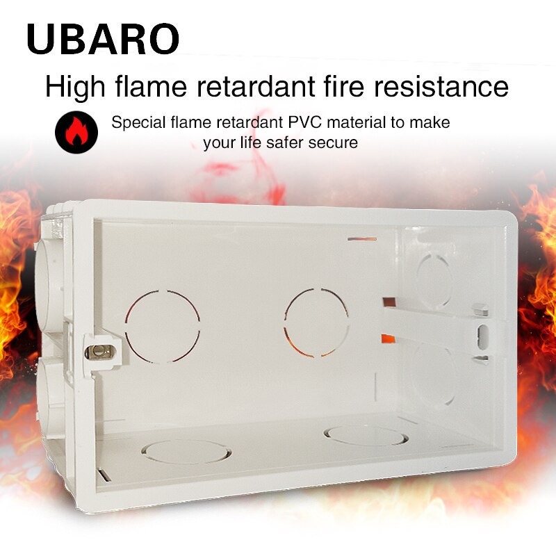 142*80*55mm Socket Concealed Bottom Case PC Plastic Material White Surface Outlet Wall Touch Switch Combination Junction Box