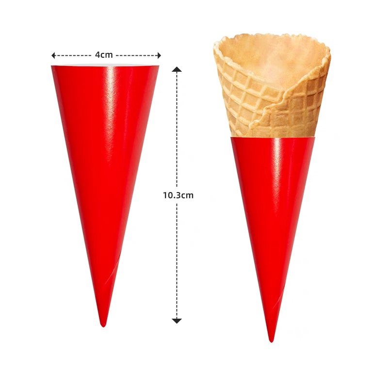 1000pcs Ice Cream Cone Holder Cover Paper Sleeve Cup for Wedding Birthday Party Supplies: MULTI