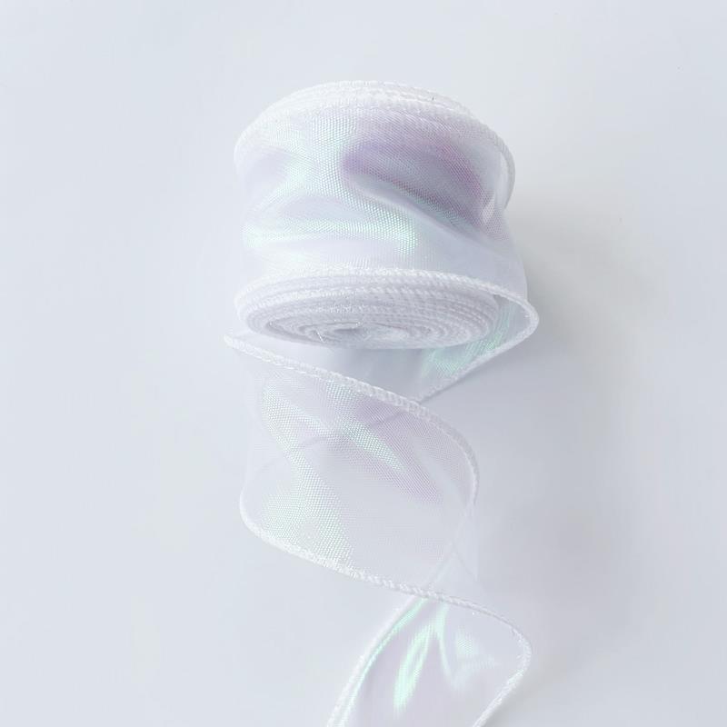 Cinta de Organza de seda con borde ondulado de arcoíris, Material de lazo, cintas de encaje, adorno para el pelo, tela de costura, decoración de ropa, 4CM/10 yardas: Latón envejecido