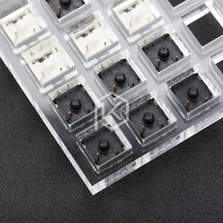 Probador de interruptor acrílico 2X2 2X3 3X3 4X4 7X7 9X9 para interruptores cherry mx