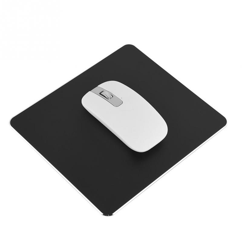 Aluminium antislip Gaming Muismat Mat Dubbelzijdig Nauwkeurige Controle Mousepad voor PC double side muis pads: Zwart