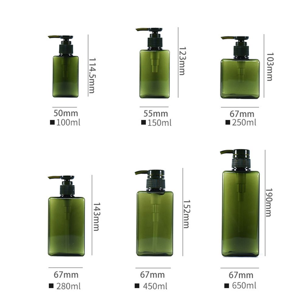 650Ml Vierkante Doorzichtige Fles Vloeibare Zeep Opgeklopte Mousse Punten Bottelen Shampoo Lotion Douchegel Pomp Bottlesnding Zeep Dispenser