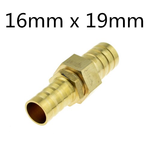 Brass Fitting 16mm Hose Barb to 19mm 25mm 32mm OD Hose Gas Coupler Connector Raccord Barb Reducer Copper Pipe Air Tube Adapter: 16mm x 19mm