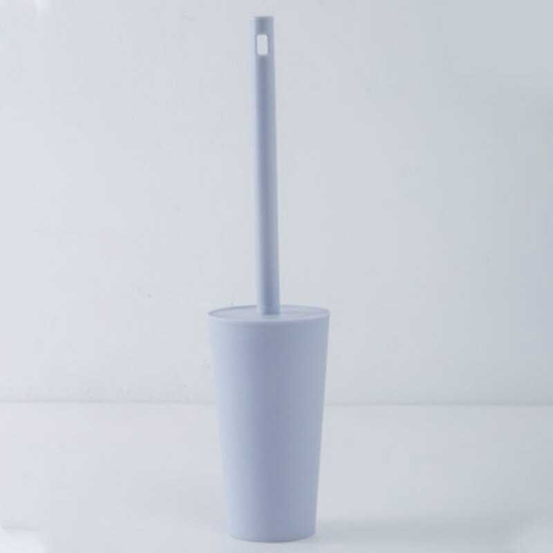Cepillo de limpieza de inodoro sin ángulo muerto, conjunto de utensilios de baño de nailon a prueba de salpicaduras, negro, 360: Blue