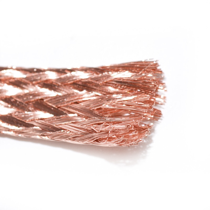 1m 11mm flad ren kobber fletning høj fleksibilitet kabel blottet kobber fletning bly ledning jord ledning