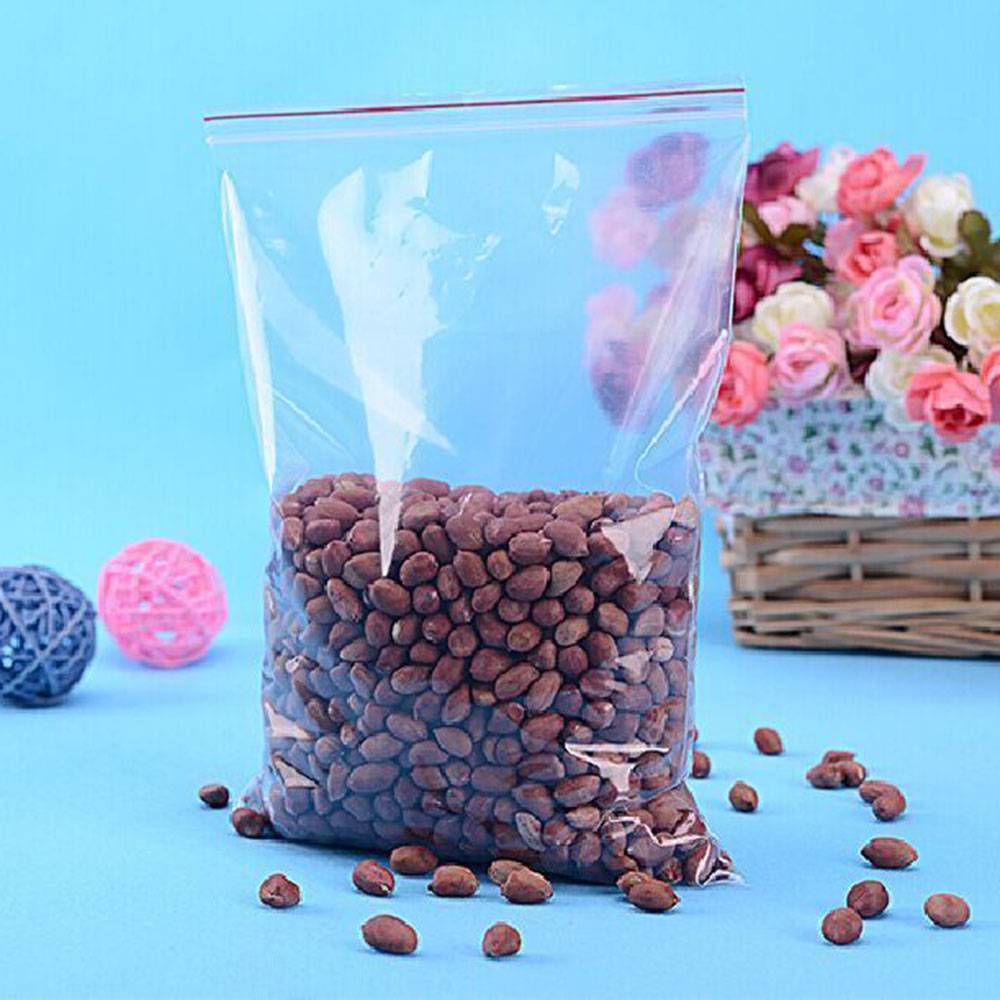 100pcs/pack Small Zip Lock Plastic Bags Reclosable Transparent Bag Vacuum Storage Bag Clear Bags Thickness