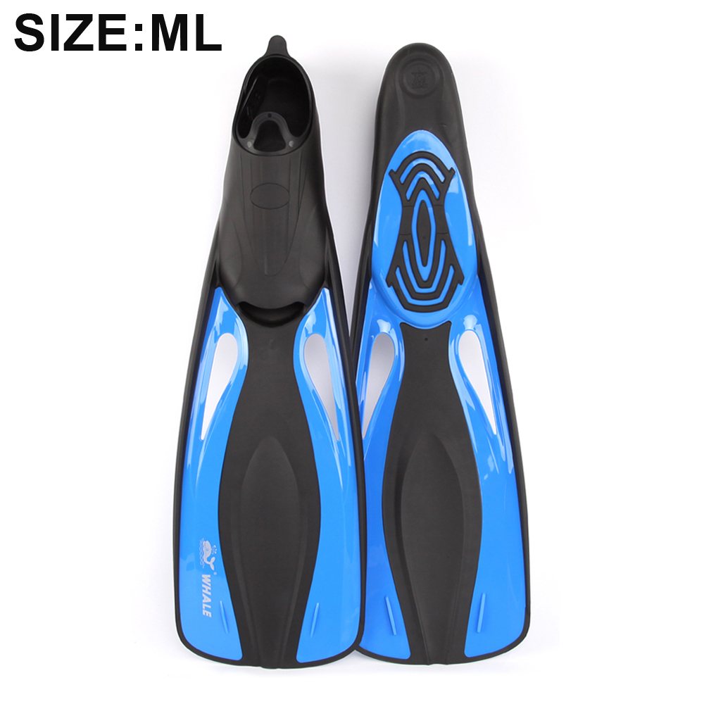Whale Adult Flexible Comfort Swimming Fins Submersible Long Swimming Snorkeling Foot Profession Diving Flippers Water Sports