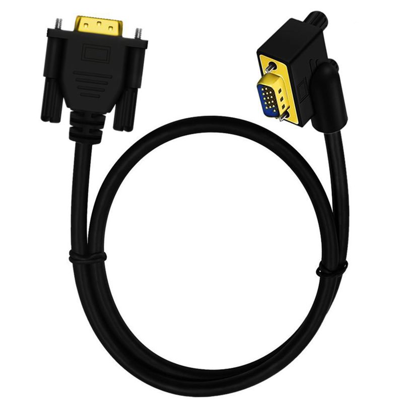 HD VGA Cable 90 ° Elbow VGA 15Pin Male To VGA 15Pin Male Computer To TV Connection Cable 0.5m/1m/1.5m