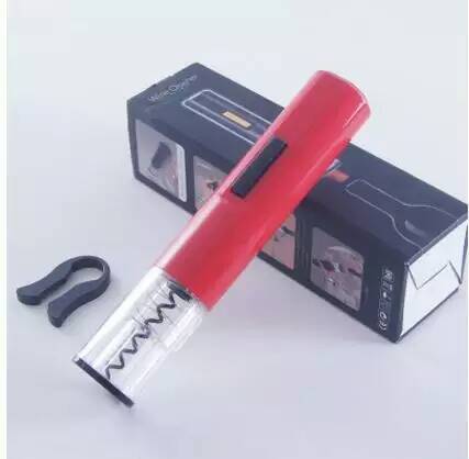 Electric Wine Grape Wine Bottle Opener Corkscrew Automatic Wine Bottle Opener Kit Cordless With Foil Cutter Bar Wine Tools: Red