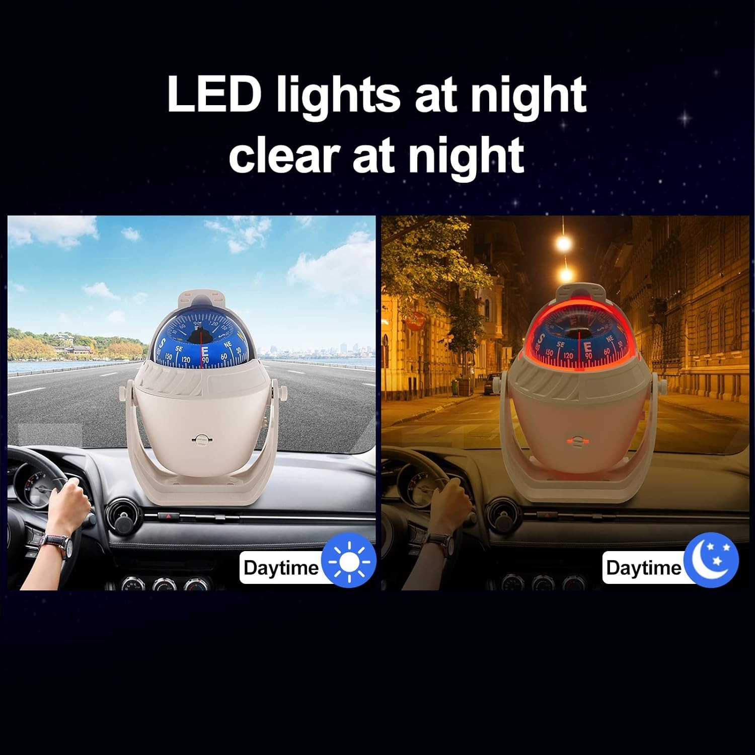 Navigatie Kompas Bal Met Magnetische Afwijking Hoek Aanpassing Voor Voertuigen & Schepen, Directionele Tool Voor Navigatie, Verkenning