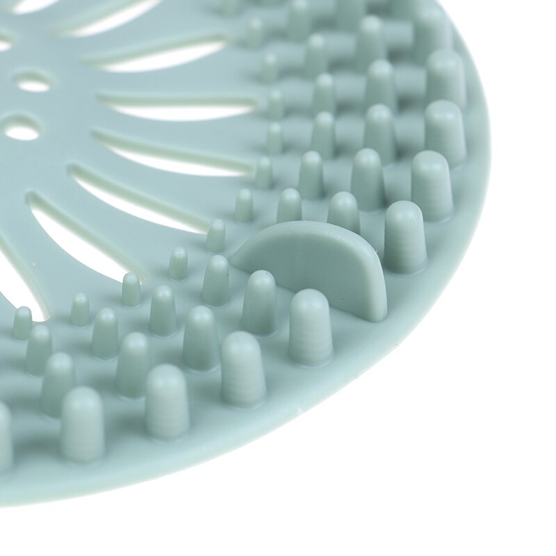 Hair Stopper Floor Drain Mat Silicone Shower Drain Covers Sink Strainer Filter for Bathroom and Kitchen