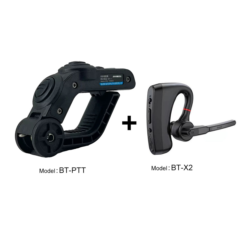 Anysecu NEUE BT-PTT Adapter BT-X1/X2 kabellos-kompatibel PTT Headset PTT Für Y15 ZELLO Walkie Talkie GT12 Bluetooth PTT: Weiß