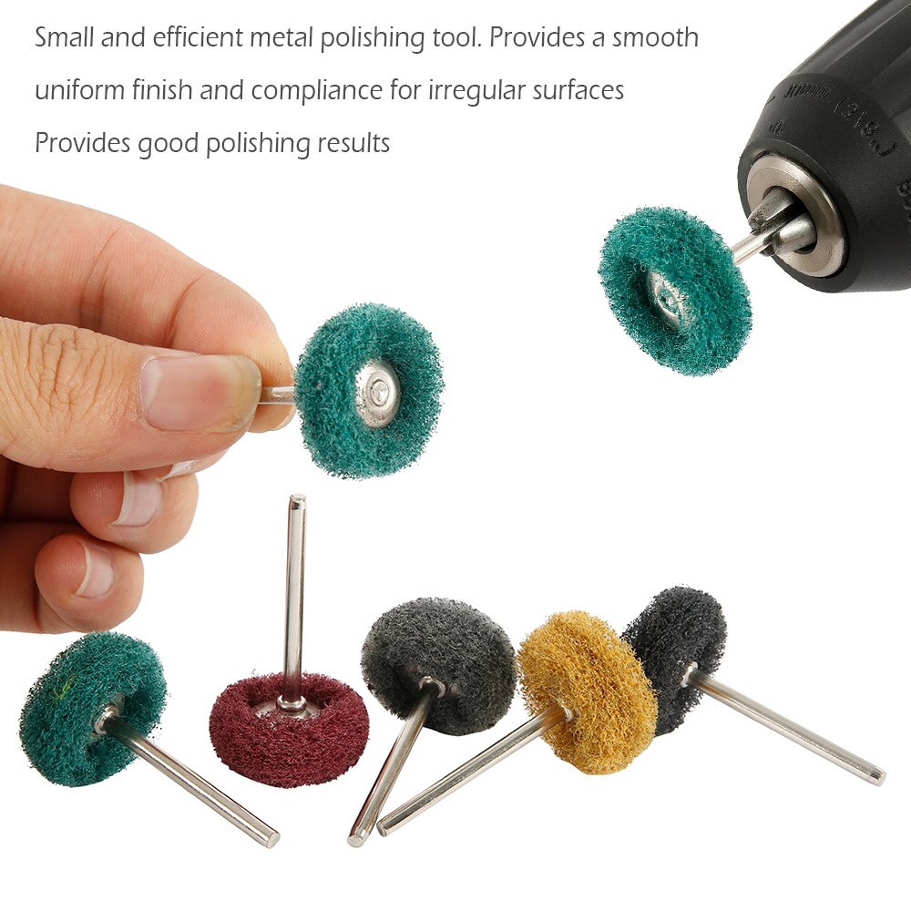 80 Pcs/set Mini Drill Abrasive Brush Scouring Pad Abrasive Wheel Buffing Polishing Wheel for Dremel Rotary Tool Accessories Set