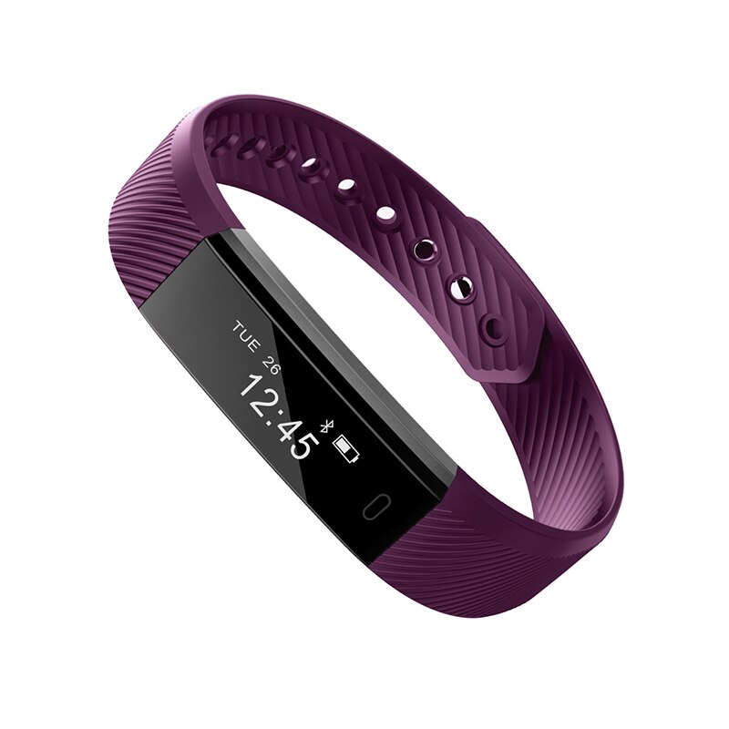 Smart Watches Bluetooth Waterproof Women Men Sport Wristband Fitness Tracker Pedometer Smart Bracelet Smartband for IOS Android: Purple