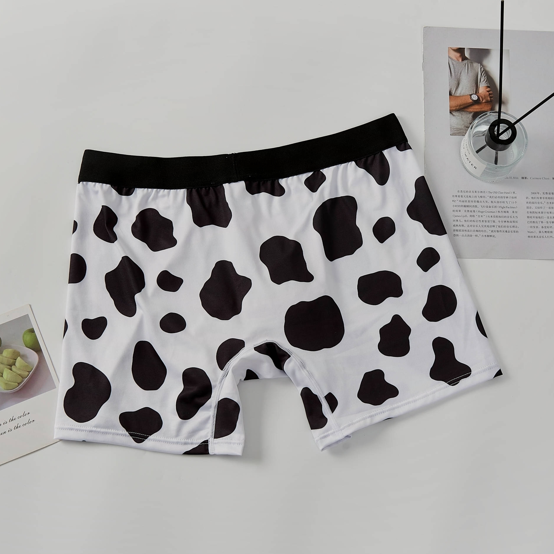 Boxers deportivos para hombre, ropa interior, calzoncillos deportivos negros M L XL, estampado ventilado, , Fitness, informal, cómodo