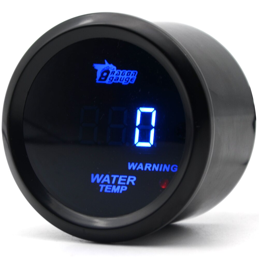 smok miernik 2 ''52MM wskaźnik temperatury wody czarny kolor cyfrowy niebieski doprowadziło 40-150 C