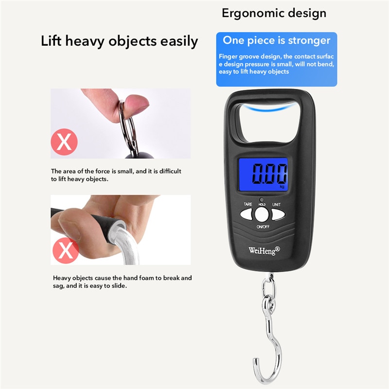 50Kg/110 Lbs électronique Portable LCD Balance numérique Double précision bagages poids balances balances d'équilibre pour crochet suspendu voyage