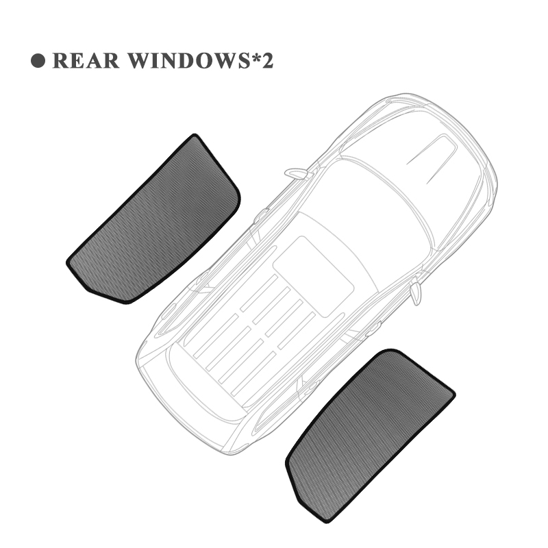 For MINI Countryman F60 Magnetic Car Sunshades Front Rear Windshield Blind Curtain Baby Side Window Sun Shade Visor: Dark Grey