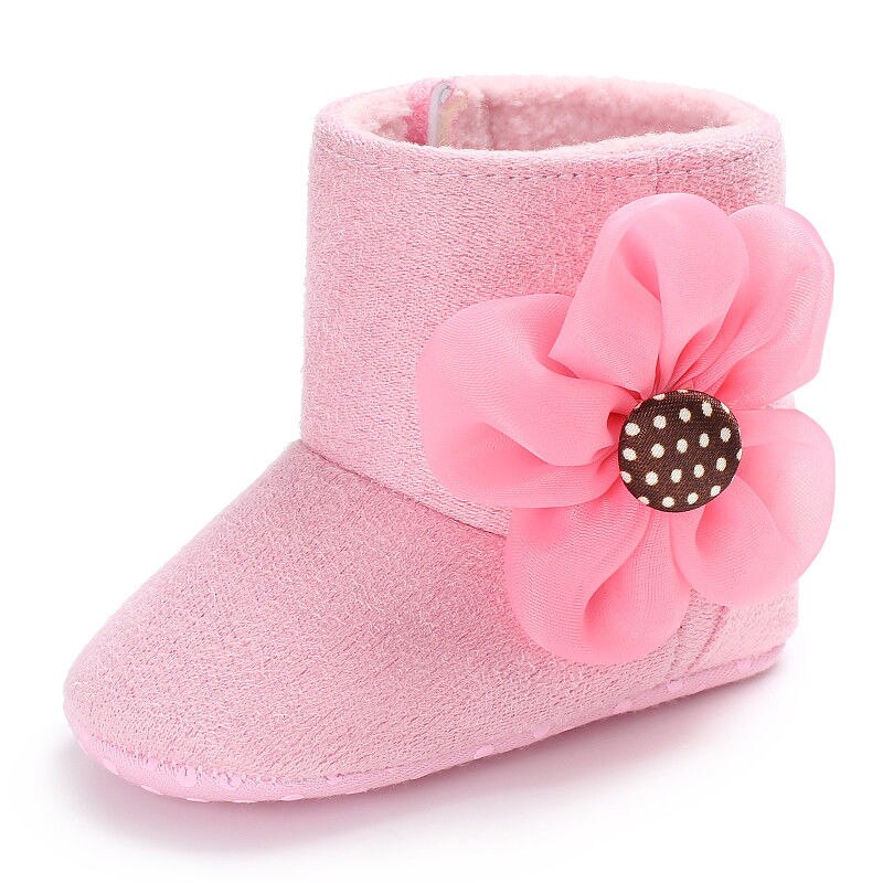 Mooie Pasgeboren Peuter Kids Meisjes Winter Schoenen Bloem Zachte Zool Laarzen Sneakers Prinses Meisje Baby Schoenen Laars voor 0- 18M: Roze / 7-12 Months