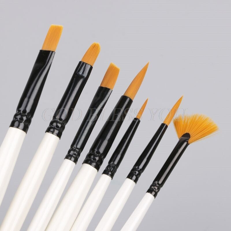 10 stk nylon hår kunst malerbørster sæt akryl olie akvarel kunstnere maling pensel sæt tegning forsyninger