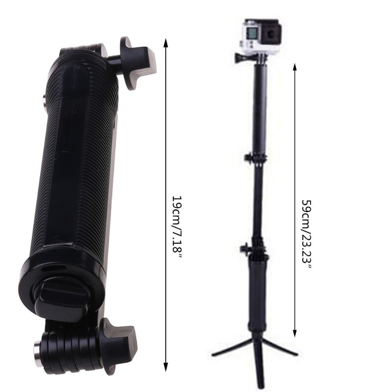 Empuñadura flotante de palo Selfie de 3 vías, impermeable, trípode para accesorios Go-Pro, novedad de
