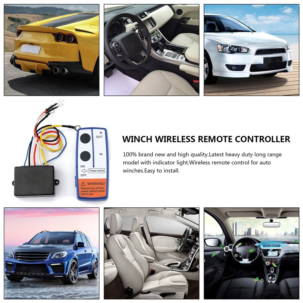 23A DC 12V 50FT Remote Control Kit Wireless Winch Remote Control Switch For Truck ATV SUV Winch Universal Switch
