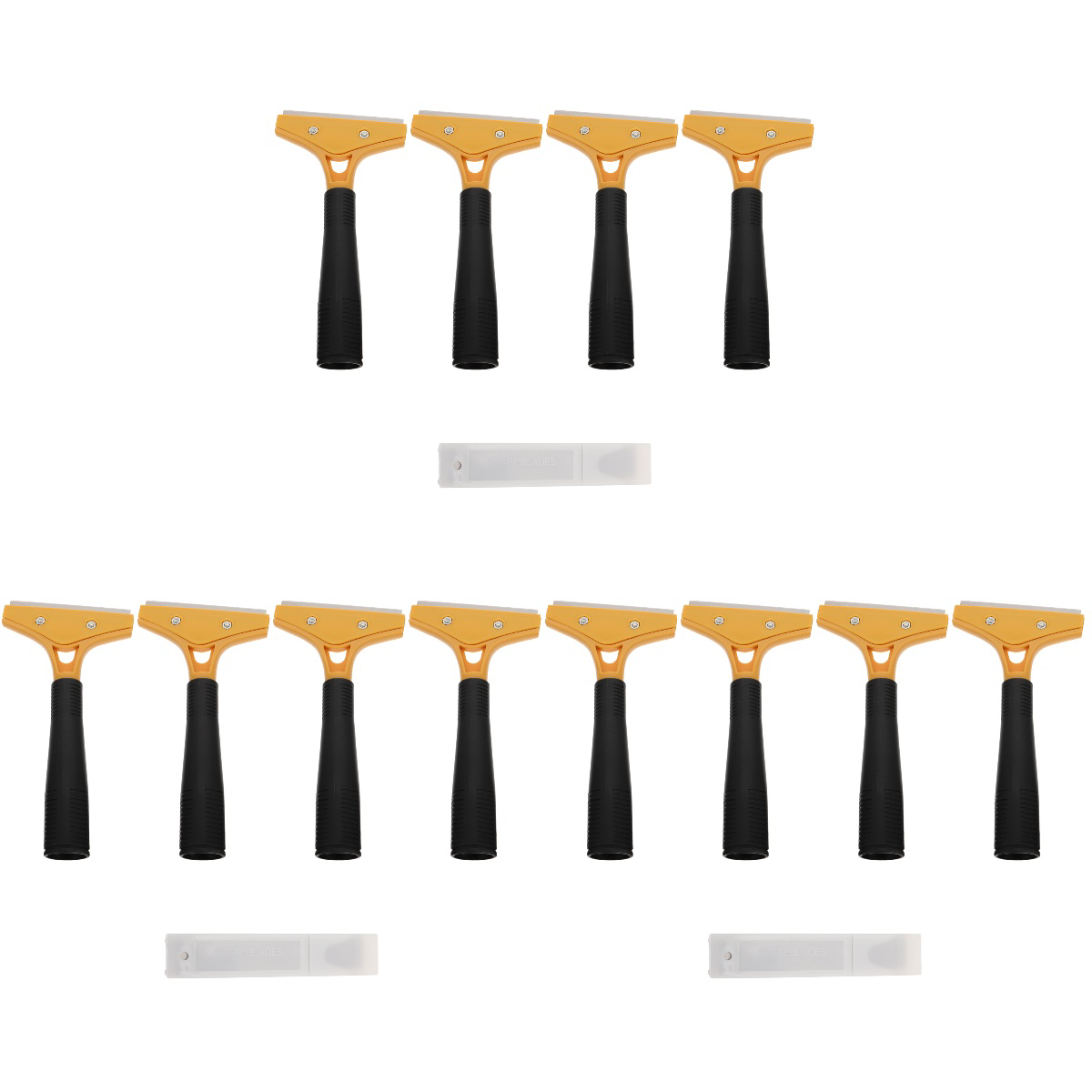 12 pcs Tile Scrapers with 10 Blades Floor Wall Scraper Glass Glue Angle Scraper
