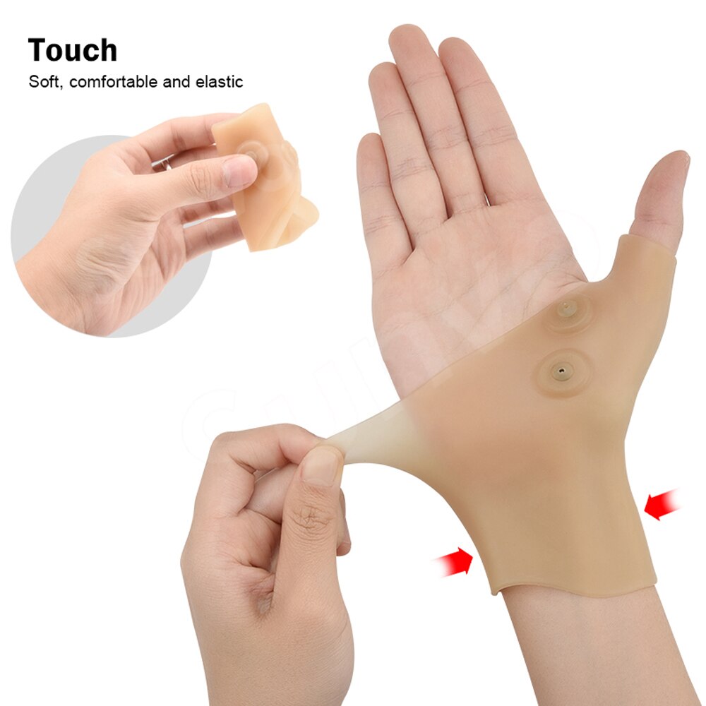 Sunvo magnetterapi håndledshandske til arthritis tenosynovitis tryk smertelindring massage tommelfingerstøtte handsker seler indsatser