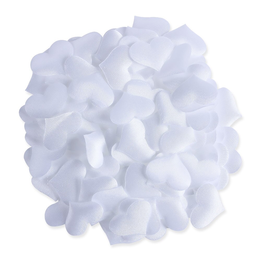 100 stuks 3d bloemen spons zoete liefde hart gooien rozenblaadjes bruiloft feest romantische tafeldecoratie bruiloft feest benodigdheden: Wit / 2cm