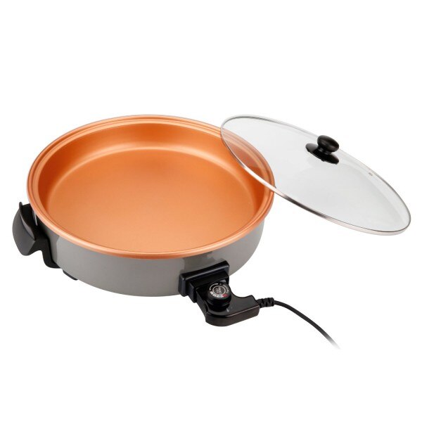 NewChef Sartén Eléctrica Multifunción de 40 cm. de Diámetro y 7 cm. de Profundidad. 1500W. Paellera Arrocera Multicazuela