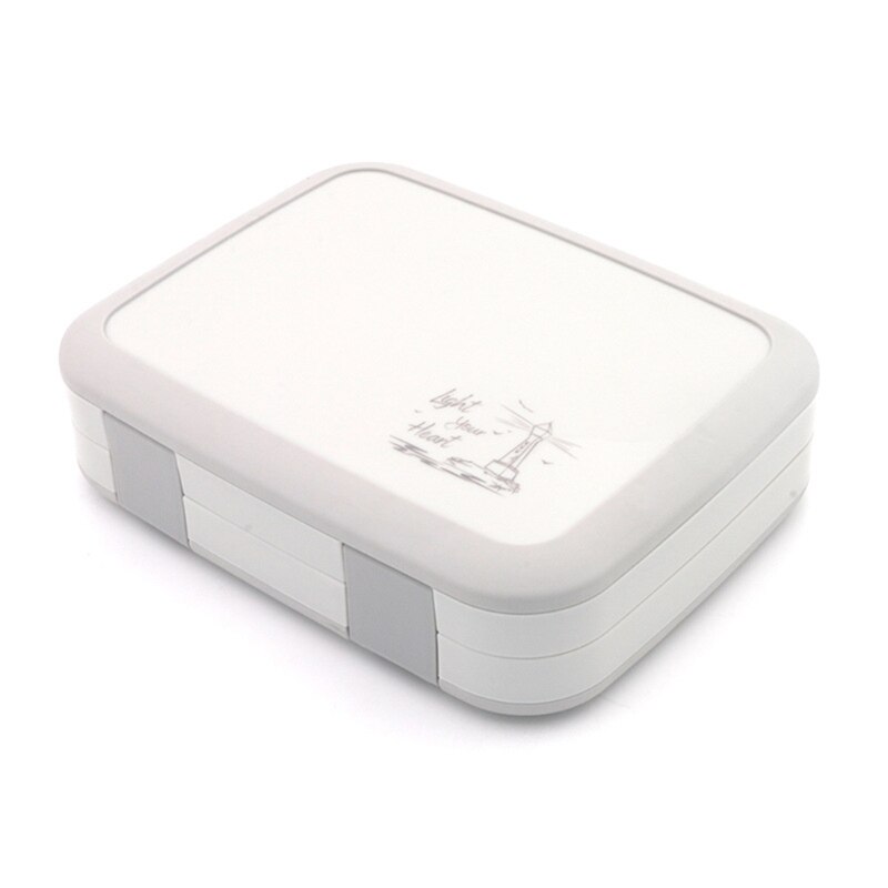 Lunch Bento Box 5 Portioned Compartments with Lid for Kids Adults Student Office Worker Use Home Office Traveling Removable Tray