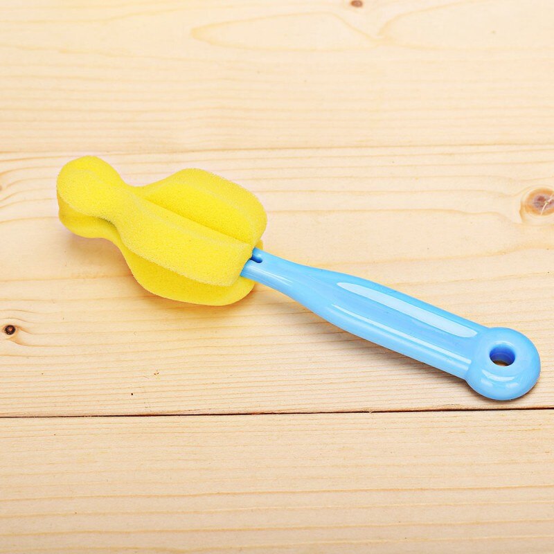 Baby Bottle Sponge Straight Handle Brush Newborn Feeding Milk Bottles Brushes Cleaning