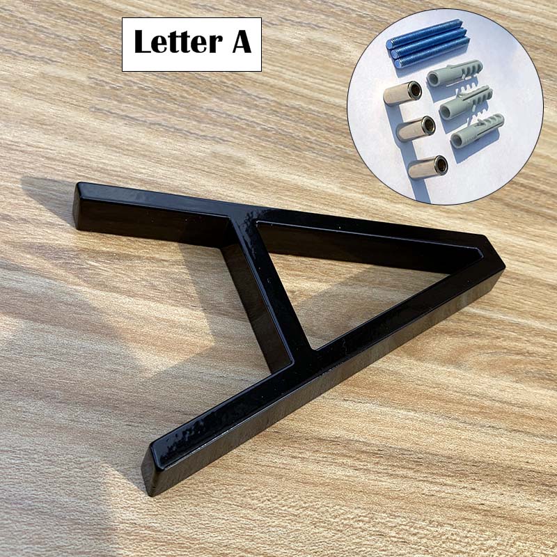 5 Inches Black House Numbers Letters Door Plates Floating Outdoor Address Sign Plate For Yard Door Plaque Number Modern Mailbox: Bronze